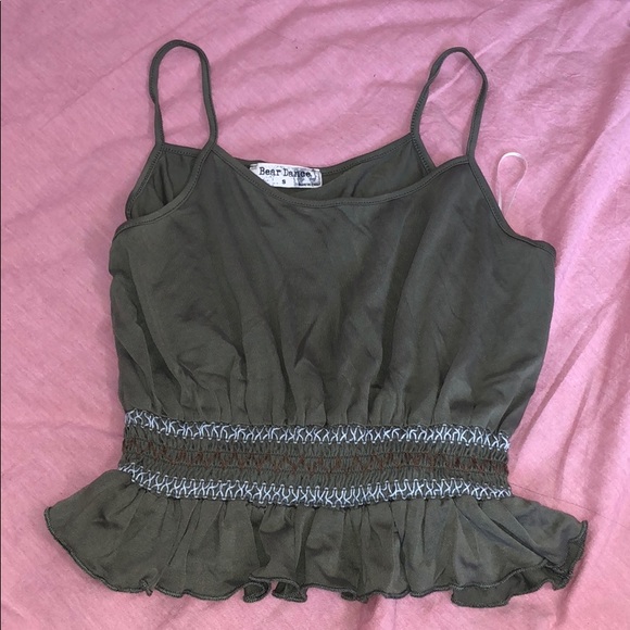 Super soft adorable army green tank top - Picture 1 of 2
